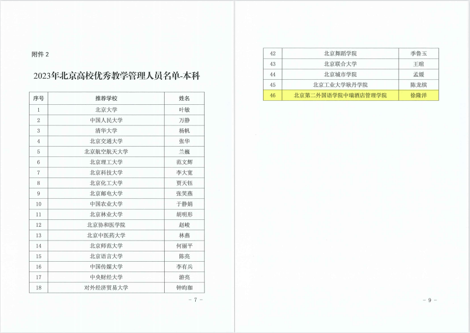 023年北京高校本科教学项目建设评选中获评！尊龙凯时最新平台登陆喜报！中瑞多项成果在2(图5)